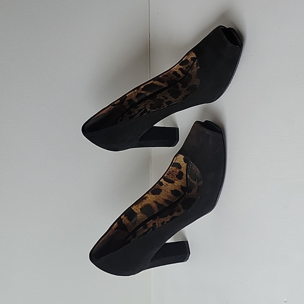 US 8.5 Dolce & Gabbana Black Suede Heels